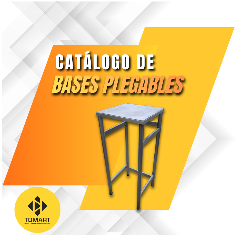 Catálogo de estructuras truss de acero al carbón Bases Plegables fabricadas por Tomart