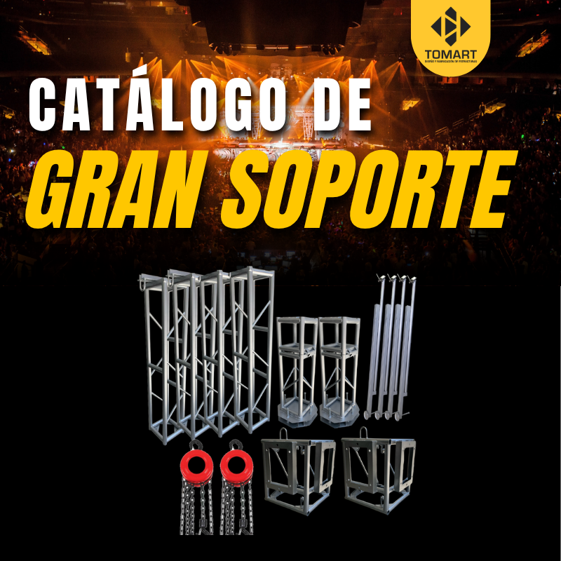 Catálogo de estructuras truss de acero al carbón Gran Soporte fabricadas por Tomart