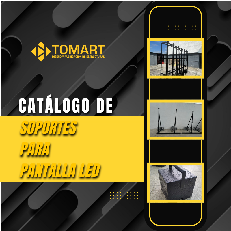 Catálogo de estructuras truss de acero al carbón Soporte para pantalla led fabricadas por Tomart