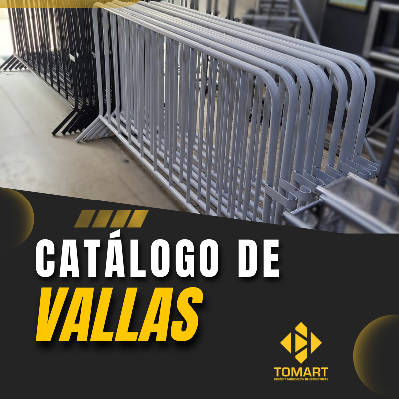 Catálogo de estructuras truss de acero al carbón Vallas fabricadas por Tomart